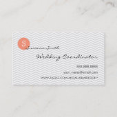 Plantilla de tarjeta elegante monograma visitekaartje (Achterkant)