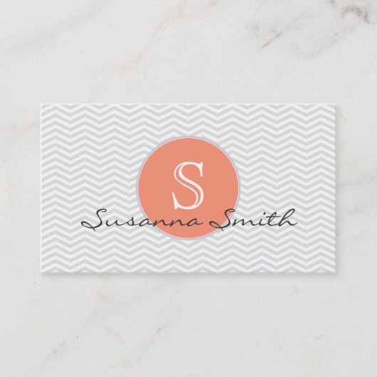 Plantilla de tarjeta elegante monograma visitekaartje (Voorkant)