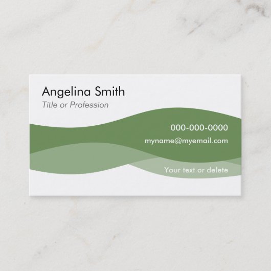 Plantilla Tarjeta de visita ondas de agua B3G Visitekaartje (Voorkant)