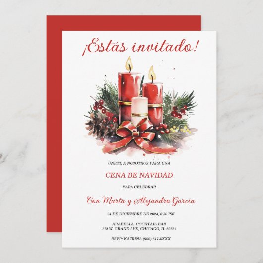 Plantillas a Fiestas de Navidad Personalizadas Kaart (Voorkant / Achterkant)
