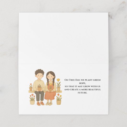 Planting Hope on Tree Day Plaatskaartje (Buitenkant ongevouwen)