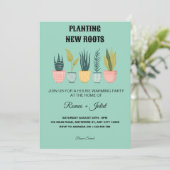 Planting New Roots Homewarming Invitation Kaart (Staand voorkant)