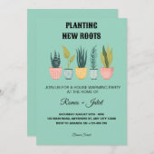 Planting New Roots Homewarming Invitation Kaart (Voorkant / Achterkant)
