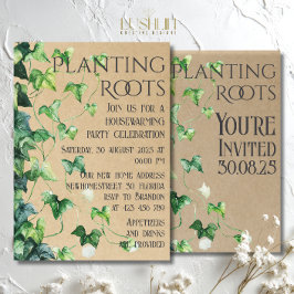 Planting Roots Housewarming Groene Welkom Feest Kaart