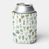 Plantita House Planten and Pots Pattern Blikjeskoeler (Blikje Achterkant)