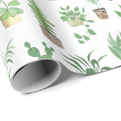 Plantita House Planten and Pots Pattern Cadeaupapier (Rol Hoek)
