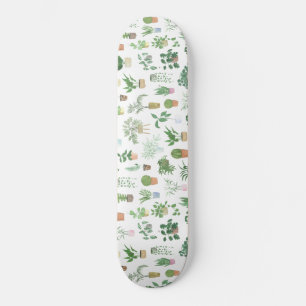 Plantita House Planten and Pots Pattern Canvas tas Persoonlijk Skateboard
