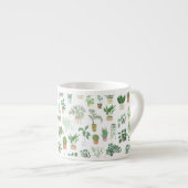Plantita House Planten and Pots Pattern Espresso Kop (Voorkant rechts)