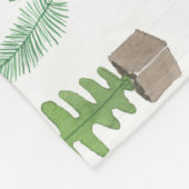Plantita House Planten and Pots Pattern Fleece Deken (Hoek)