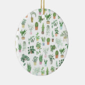 Plantita House Planten and Pots Pattern Keramisch Ornament (Rechts)