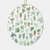 Plantita House Planten and Pots Pattern Keramisch Ornament (Links)