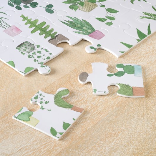 Plantita House Planten and Pots Pattern Legpuzzel (Zijkant)