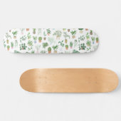 Plantita House Planten and Pots Pattern Persoonlijk Skateboard (Horizontaal)
