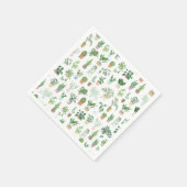 Plantita House Planten and Pots Pattern Servet (Hoek)