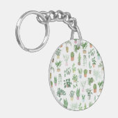 Plantita House Planten and Pots Pattern Sleutelhanger (Voorkant Links)