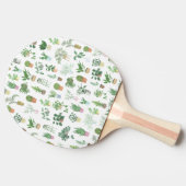Plantita House Planten and Pots Pattern Tafeltennisbatje (Zijkant)
