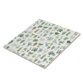 Plantita House Planten and Pots Pattern Tegeltje (Zijkant)