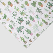 Plantita House Planten and Pots Pattern Tissuepapier (Detail)
