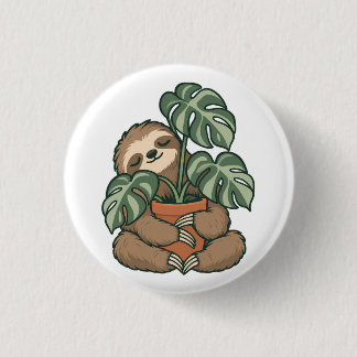 Plantouder Luiaard Knuffelt Monstera Knop Ronde Button 3,2 Cm