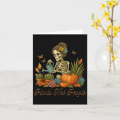 Plants Not People Plant Lover Skeleton Gardening D Kaart (Gele Bloem)