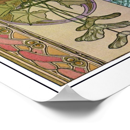 Plants of Art Nouveau Style, Mucha Poster (Hoek)