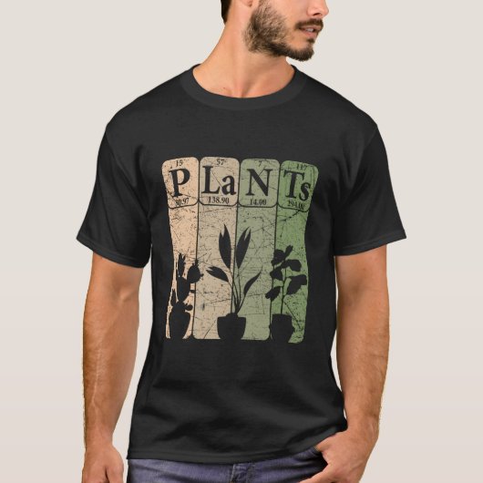Plants Periodic Table Elets Plant Botany T-shirt (Voorkant)