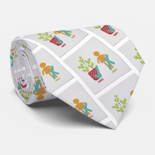 Plants Yes People No  Stropdas (Opgerold)