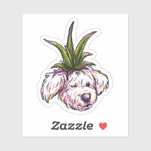 Planty Pup: veerkrachtig Sticker (Vel)