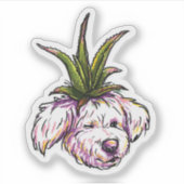 Planty Pup: veerkrachtig Sticker (Voorkant)