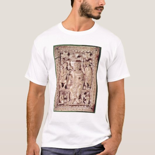 Plaque afbeelding van koning David enthroned T-shirt (Voorkant)