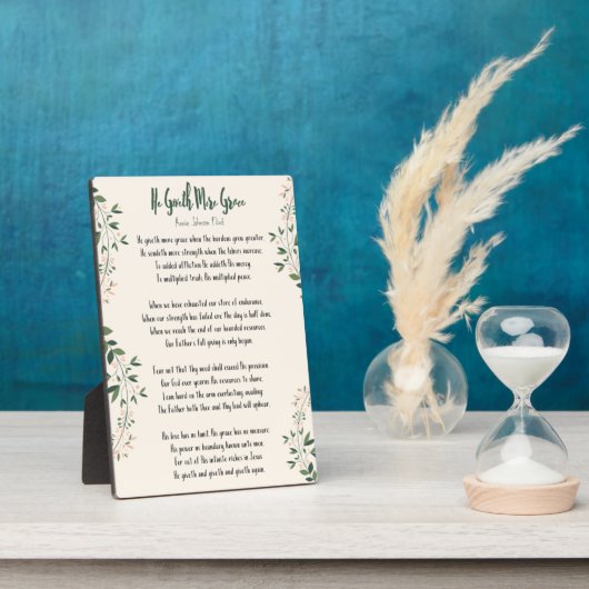 Plaque Annie Johnson Flint  - He Giveth More Grace Fotoplaat (Zijkant)