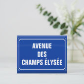 plaque avenue des Champs Elysées - FRANKRIJK Briefkaart (Staand voorkant)