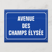 plaque avenue des Champs Elysées - FRANKRIJK Briefkaart (Voorkant)