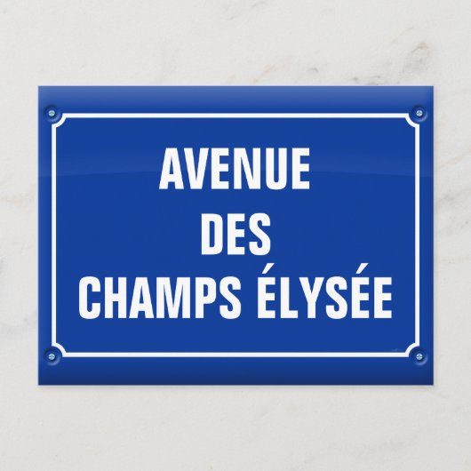 plaque avenue des Champs Elysées - FRANKRIJK Briefkaart (Voorkant)