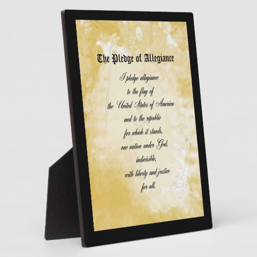 Plaque - de Pledge of allegiance Fotoplaat (Zijkant)