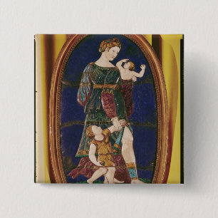 Plaque depicting Charity, Limousin, 1559 Vierkante Button 5,1 Cm