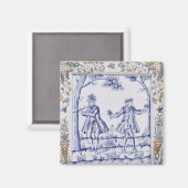 Plaque die een scène van "de Magische Flute" schil Magneet (Voorkant / Achterkant)