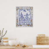 Plaque die een scène van "de Magische Flute" schil Poster (Keuken)