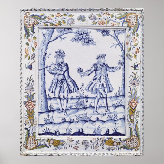 Plaque die een scène van "de Magische Flute" schil Poster (Voorkant)