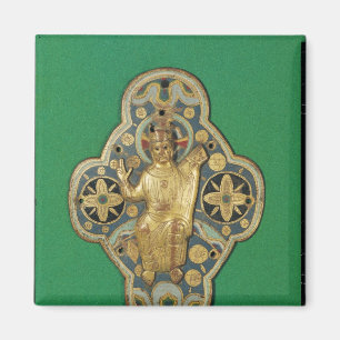 Plaque die God zegen afschildert Magneet