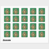 Plaque die God zegen Vierkante Sticker (Vel)