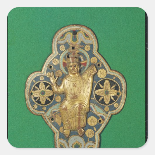 Plaque die God zegen Vierkante Sticker (Voorkant)