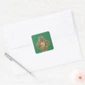 Plaque die God zegen Vierkante Sticker (Envelop)