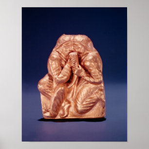Plaque die twee Scythians afschilderen die een dri Poster