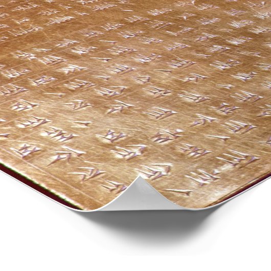 Plaque du Darius I 550-500 BC Poster (Hoek)