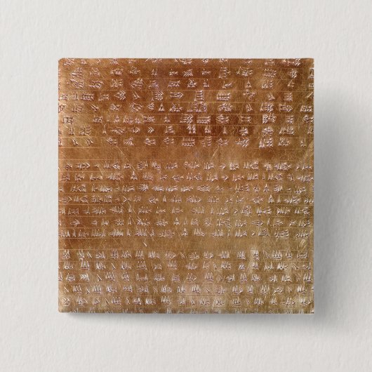Plaque du Darius I 550-500 BC Vierkante Button 5,1 Cm (Voorkant)