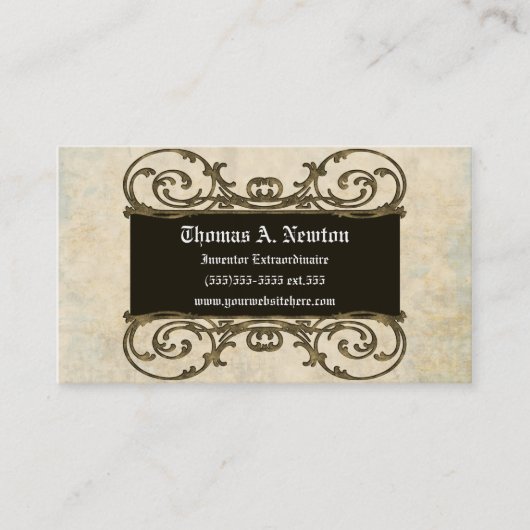 Plaque  Gothic Steampunk Visitekaartje (Voorkant)