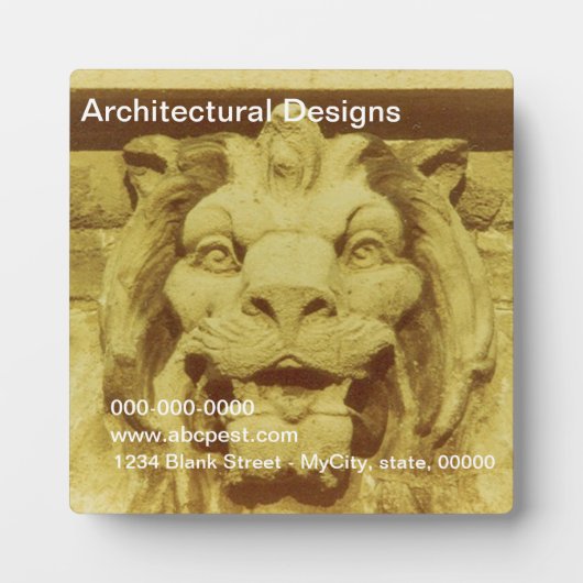 Plaque - Lion Head Fotoplaat (Voorkant)