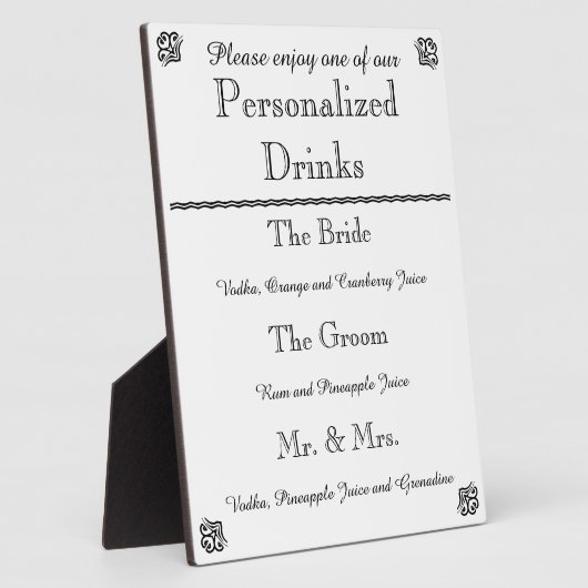 Plaque menu Bindbalk Fotoplaat (Zijkant)