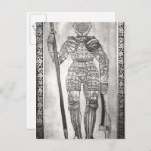 Plaque met afbeelding van de harnas van Joan of Ar Briefkaart (Voorkant / Achterkant)